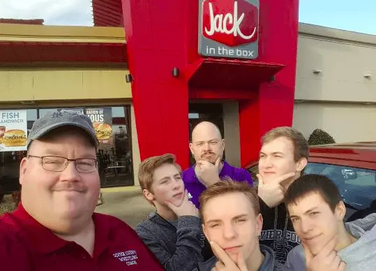Employees infront of Jack In The Box
